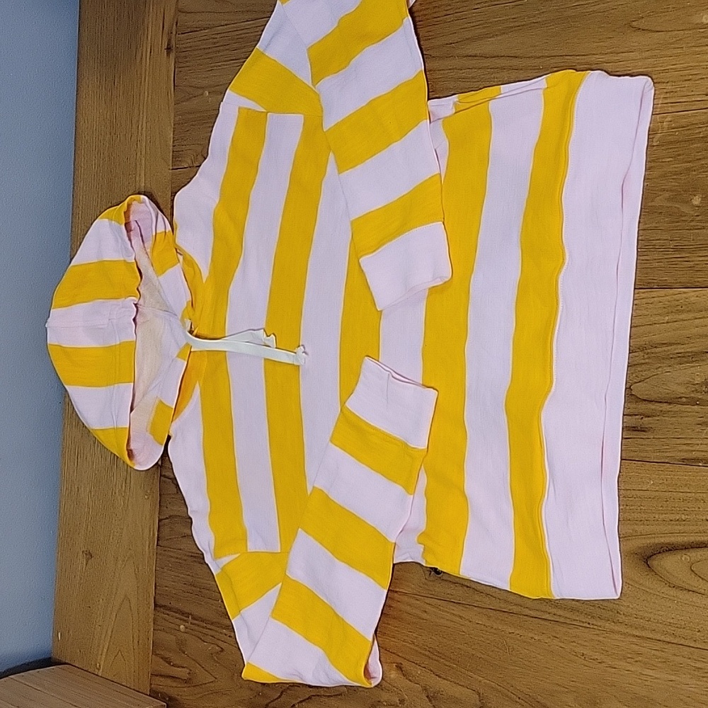 NWT J. Crew women's S vintage fleece light pink and gold hooded sweatshi…